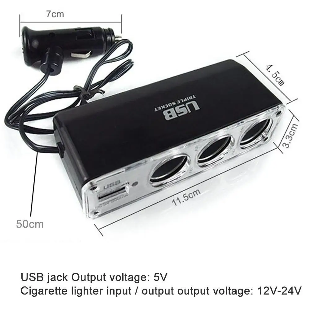 100% 3 Way многофункциональная Розетка с USB Порты и разъёмы Разветвитель