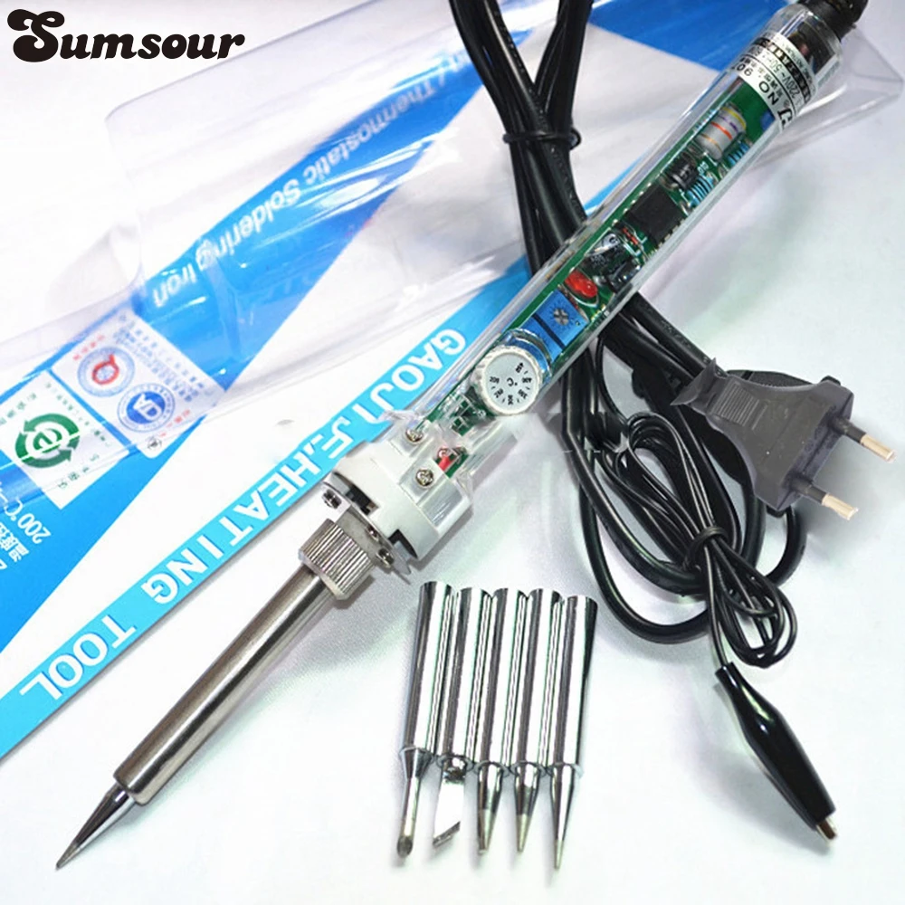 220V 60W Adjustable Electric Soldering Iron Pen Handle Soldering