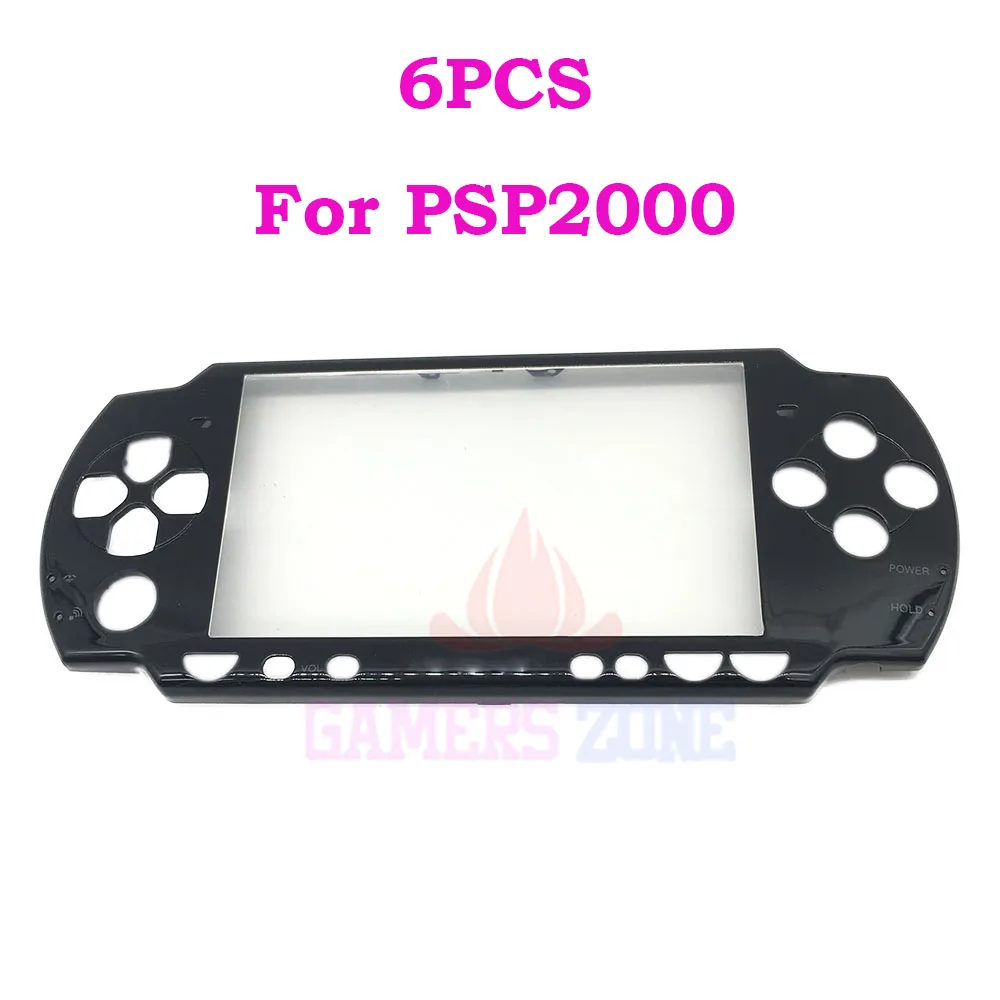 

6PCS Black Front Faceplate Case Shell Cover Replacement for PSP 2000 Console Housing Case