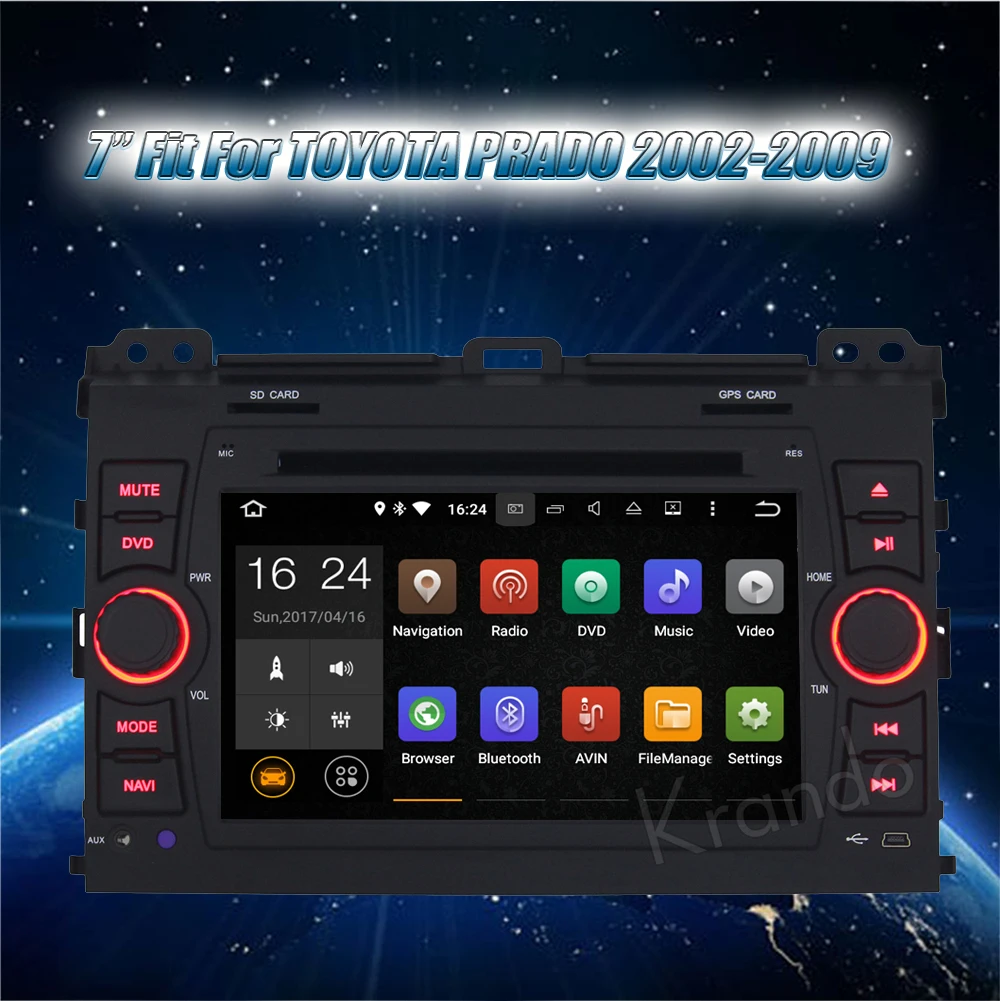 Clearance Krando 7" Android 9.0 car navigation entertainment system for toyota prado 2002-2009 audio radio gps dvd player WIFI 3G DAB+ 0 Clearance Krando 7" Android 9.0 car navigation entertainment system for toyota prado 2002-2009 audio radio gps dvd player WIFI 3G DAB+ 0