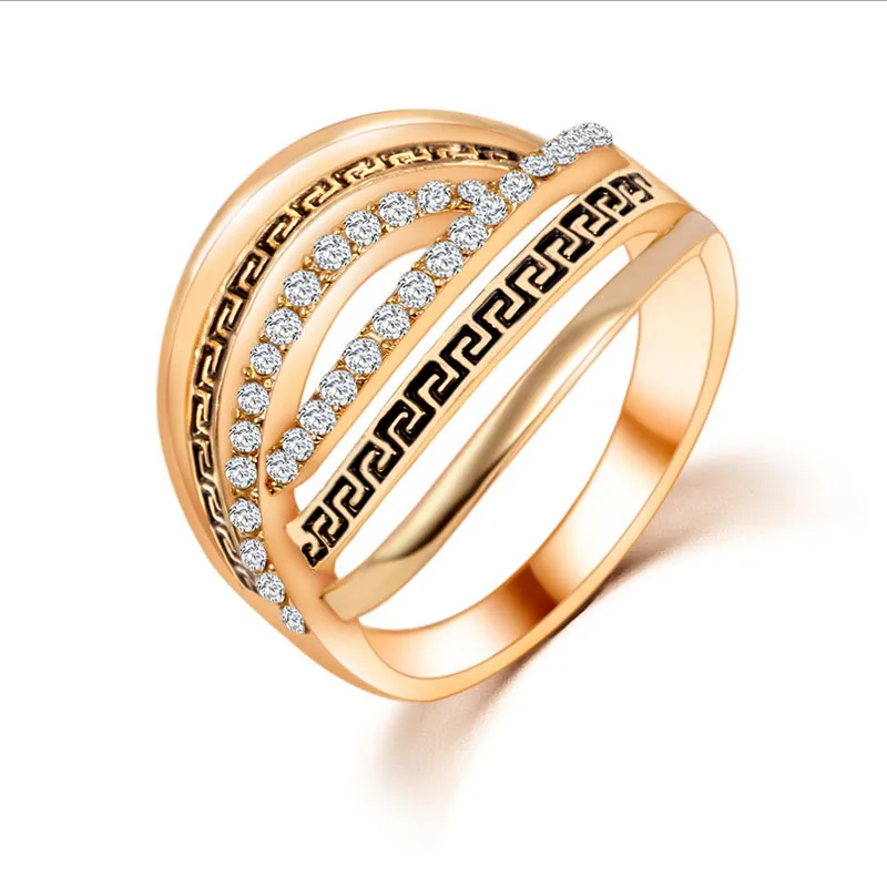 hot new fashion beauty retro personalized wedding romantic crystal hollow various styles ring geometric golden - Beautiful Wedding Ring hot new fashion beauty retro personalized wedding romantic crystal hollow various styles ring geometric golden - Beautiful Wedding Ring