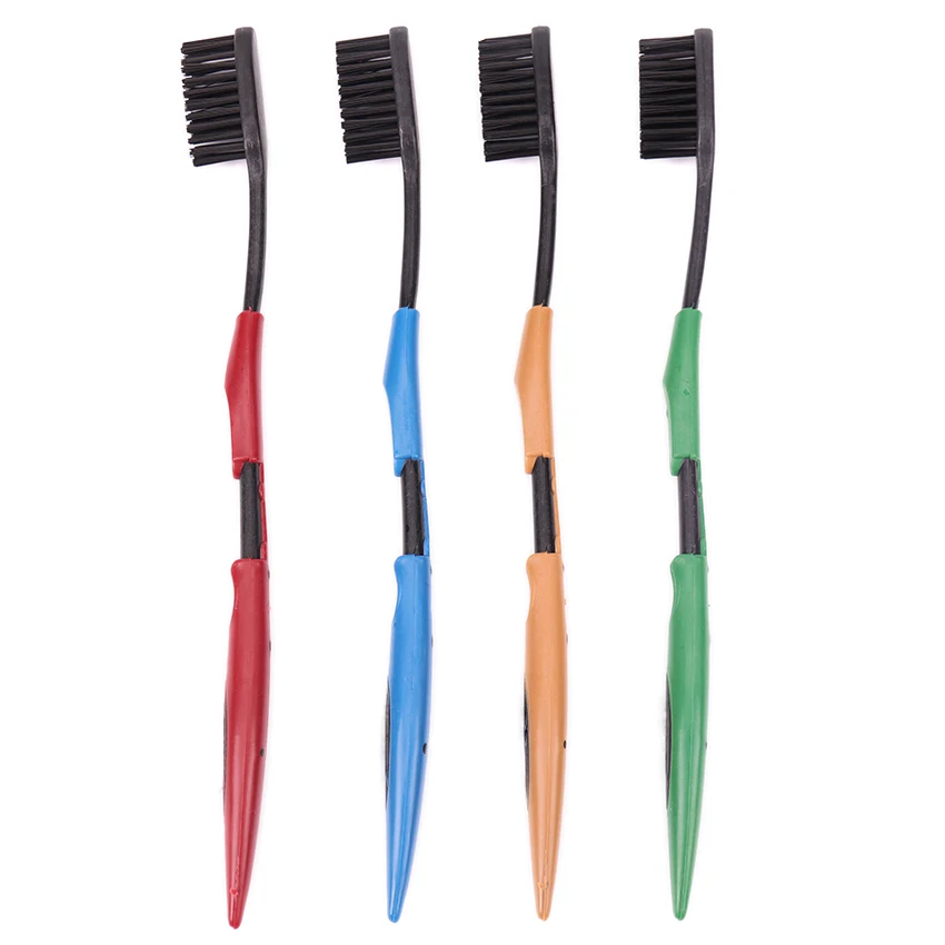 

4PCS Bamboo Charcoal Nano Toothbrush Oral Care Antibacterial Toothbrush with Black Heads Soft Tooth brush for Adult