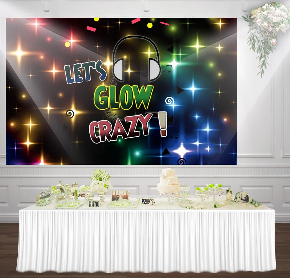 HUAYI let's glow crazy Star-like lights for Photo Studio Props Photography Glow Party backdrop background sm-151 | Электроника