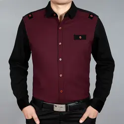 Ismen мужская рубашка полный рукав мужской бизнес свободного покроя мода полный рукав формальные рубашки тонкий Masculina Camisa Homme