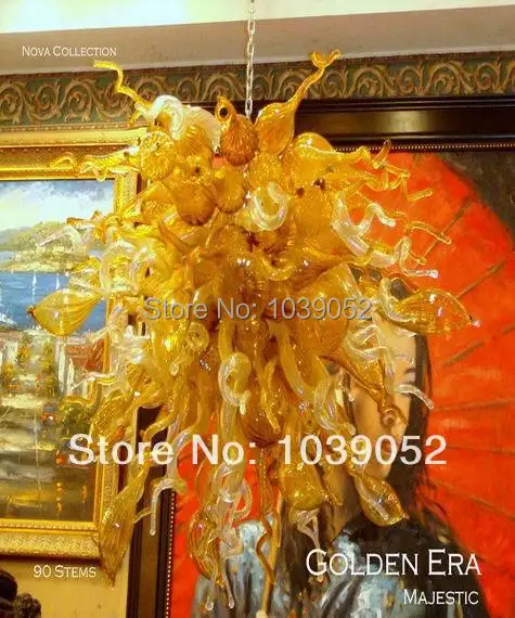 

Art Mouth Blown Glass Chandelier Lighting For Hotel Decoration