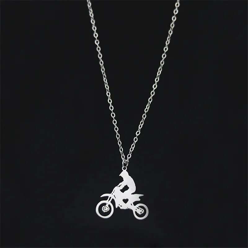 Wholesale Trendy Motorcycle Race Necklace Racing Driver Stainless Steel Heart Pendant Fashion Jewellery Gift 12pcs/lot | Украшения и