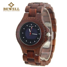BEWELL 2016 Solar Energy Movement Wood Watch Men Dress Wooden Watches Black Friday Fashion & Casual Wristwatch With Box 074A