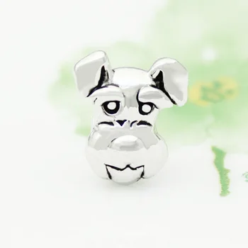 

Slide charm free shipping DIY beads Cute puppy animal charm beads fit Pandora bracelet necklace
