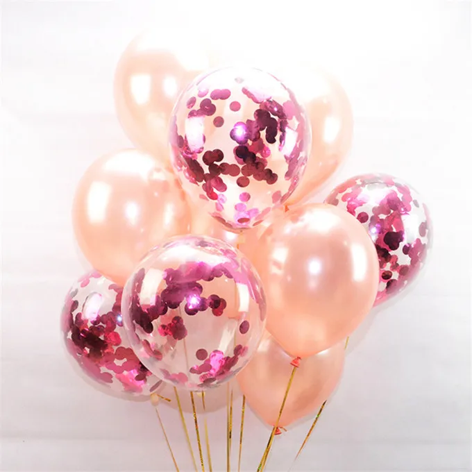 Роза воздушный шар &quotКонфетти&quot/латексные балоны для девочек BabyShower шары