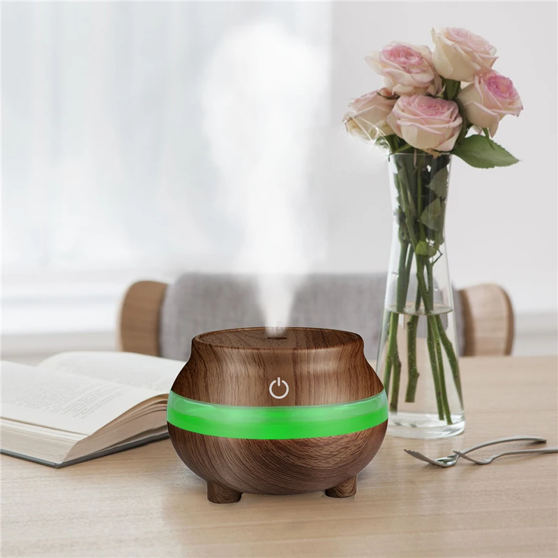 

KEOKEO Air Humidifier 300ML USB Aroma Essential Oil Diffuser Portable Humidifier Air Purifier 7 Color LED Mini Atomizer For Home