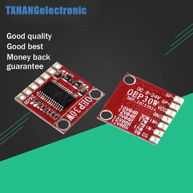 

2PCS OEP30W Mono Digital Amplifier Board Module DC 8-24V 30W D Class