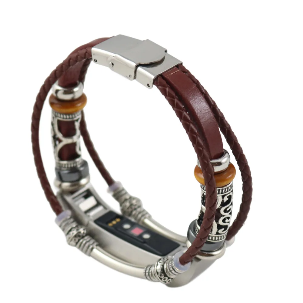 Del Replacement Leather Wristband Band Strap Bracelet For Fitbit Alta