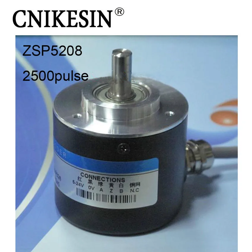 

CNIKESIN Incremental Photoelectric Rotary Encoder ZSP5208 2500 Pulse 2500 Wire ABZ Three-phase 5-24V