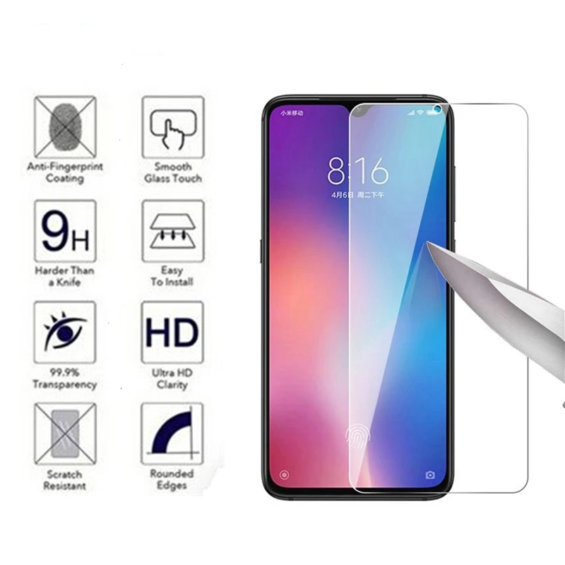 

2Pcs Screen Protector For Xiaomi XioMi Mi9 9se 9 se 9T Tempered Glass Redmi 7 K20 Pro Phone Glass For XiaoMi RedMi Note 7 Film