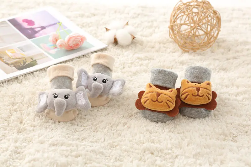 Baby socks rubber anti slip floor cartoon kids Toddlers autumn spring Fashion Animal newborn Cute 0-6-12month