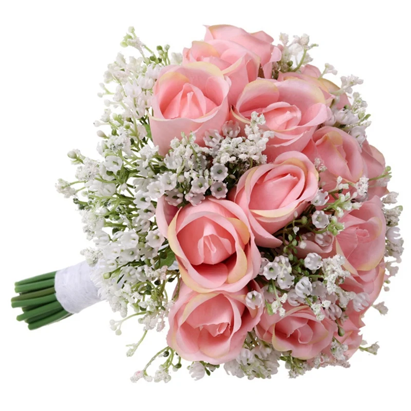 Открытие Продвижение-букет невесты Романтическая свадьба Красочные Gypsophila букет невесты розовые свадебные букеты