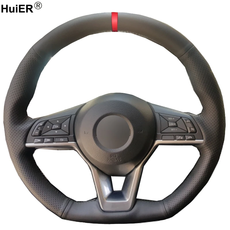 HuiER Hand Sewing Car Steering Wheel Cover For Nissan Kicks X-TRAIL 2017 March Rogue Qashqai 2017 Serena Braid on Steering-wheel HuiER Hand Sewing Car Steering Wheel Cover For Nissan Kicks X-TRAIL 2017 March Rogue Qashqai 2017 Serena Braid on Steering-wheel
