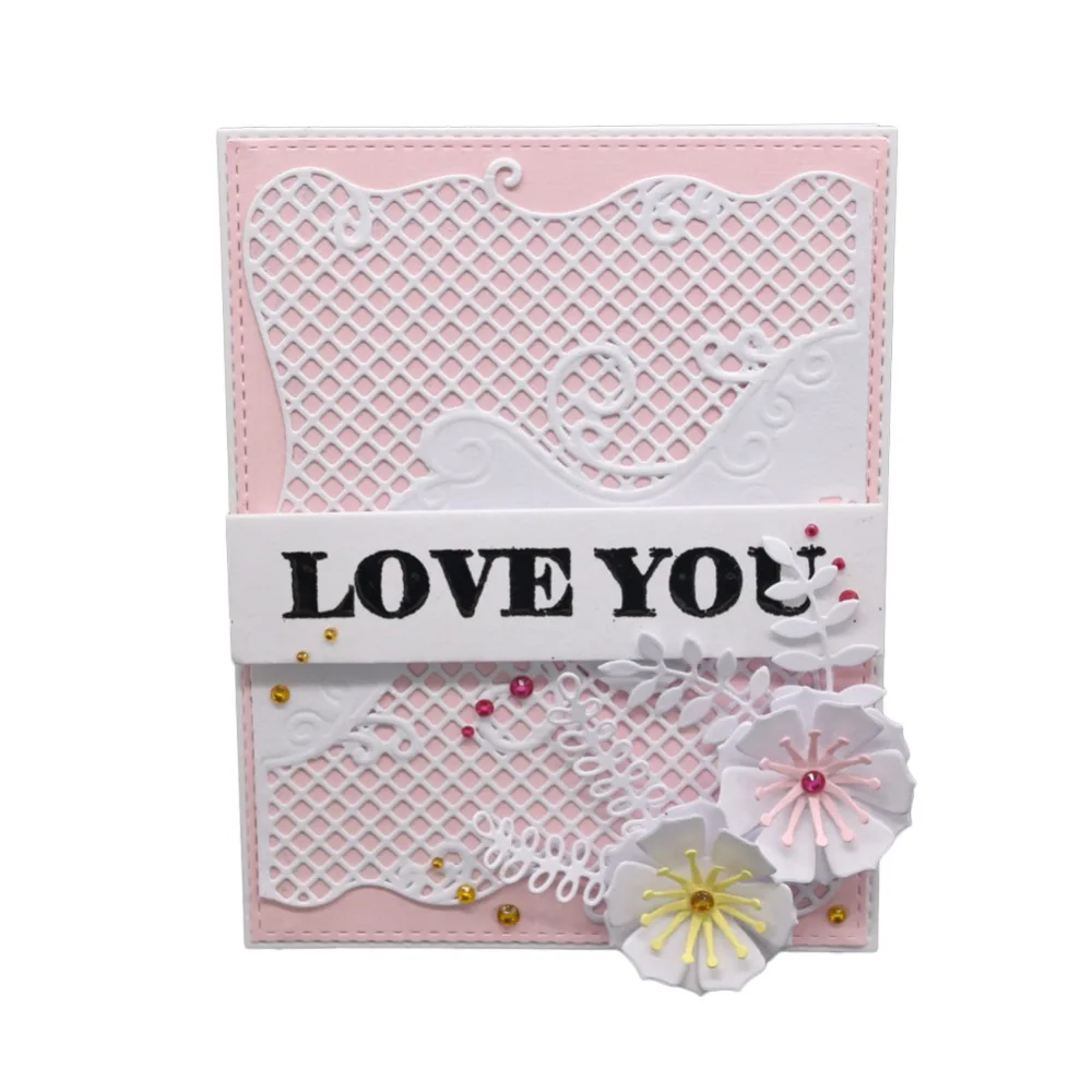 Stitched Rectangle Frame Metal Cutting Dies and Clear Stamps for Card Making DIY