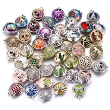 Новое ожерелье-диффузор винтажное цветное серебряное дерево жизни медальоны для парфюма эфирное масло подвеска для ароматерапии ожерелье