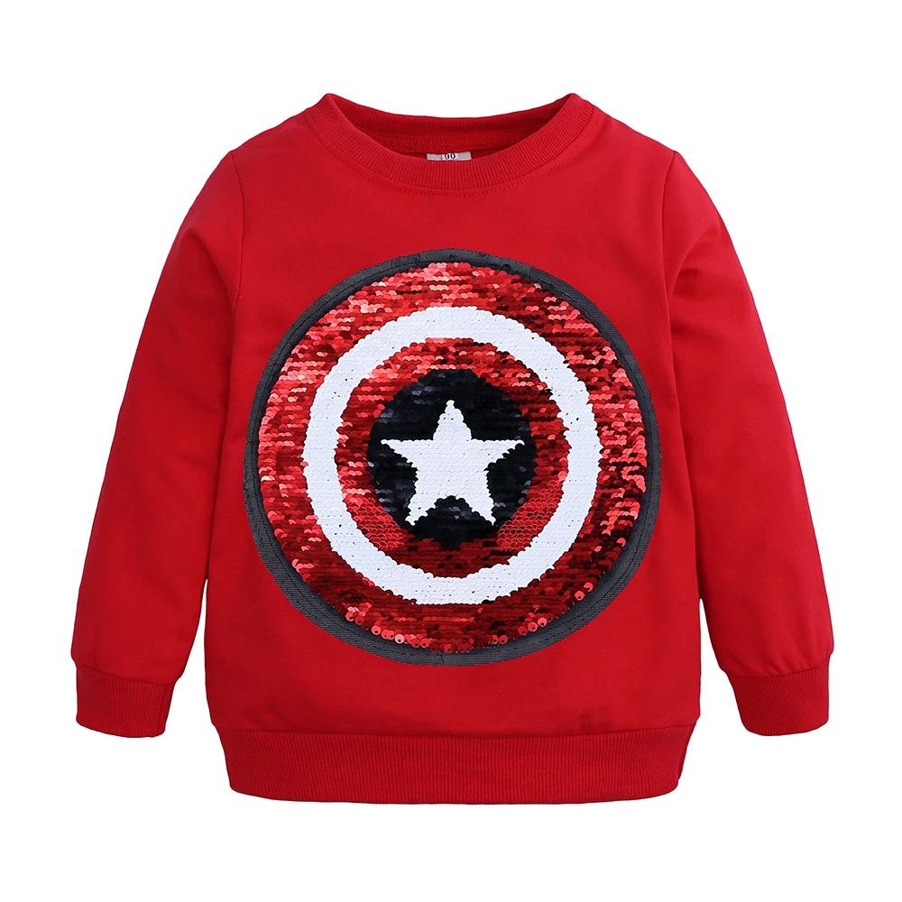 Футболка для маленьких мальчиков «Человек-паук» и «Капитан Америка», хлопковый свитер с капюшоном, Детская Спортивная Повседневная футболка, верхняя одежда