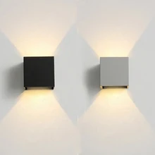 FedEx 10 шт. IP65 светодиодный Алюминий Водонепроницаемый настенный светильник 12 Вт 85-225 V 6000 K Регулируемая наружный настенный светильник белого света 2 светодиодный luce Муро