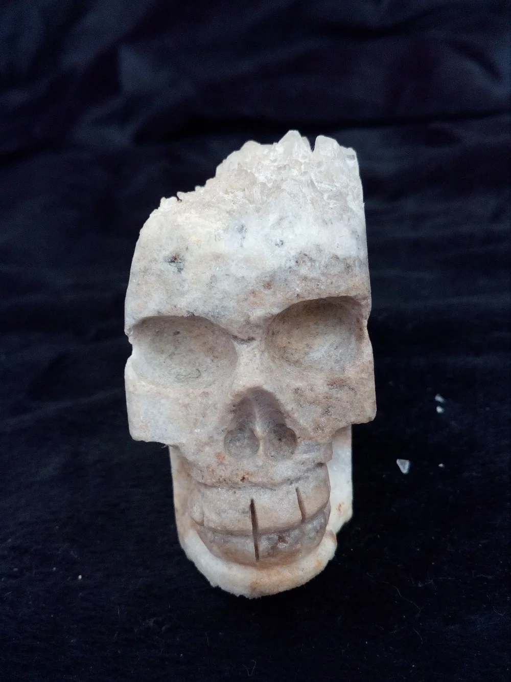 

NATURAL Quartz Crystal Carved Skull