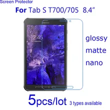 5pcs Clear/Matte/Nano Protective Films for Samsung Tablet Tab S 8.4 T700 T705/10.5 T800 T805 10.5″ Screen Protector Guard Covers