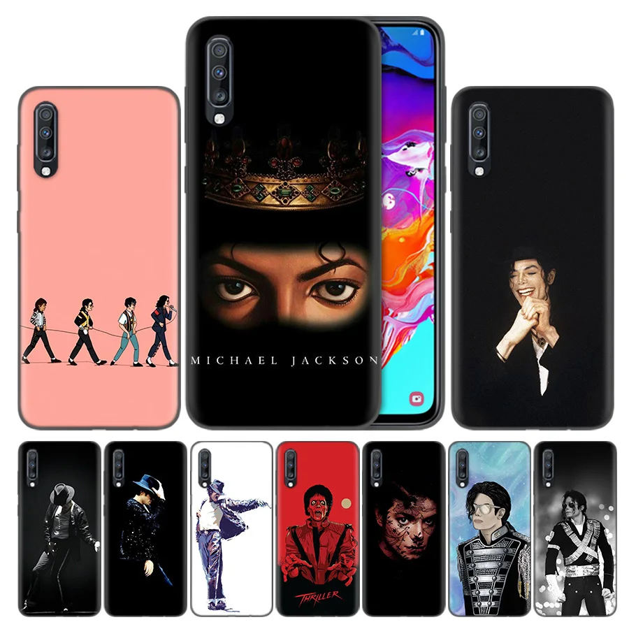 

Coque Cover Shell Case For Samsung Galaxy A7 A8 A9 A6 J4 J6 Plus 2018 Note 8 9 10 S7 Edge Black Michael Jackson MJ