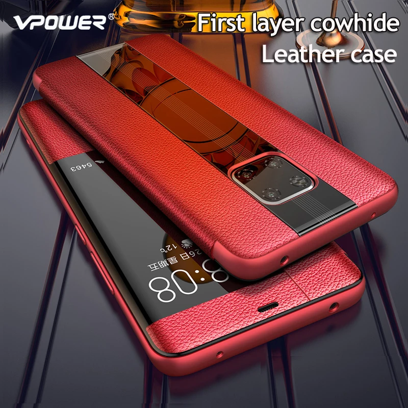 Mate 20 Роскошный чехол из натуральной кожи для Huawei 30 pro Case 20RS кожаный флип X защитный