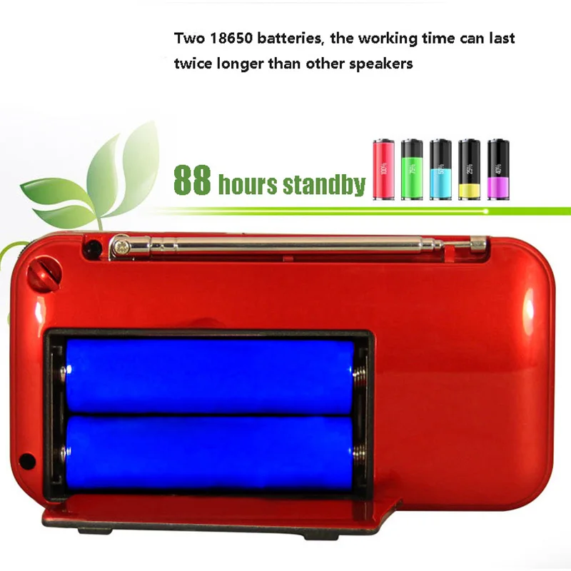 C 803 с двумя аккумуляторами 18650 и светодиодным фонариком слотами для TF карт