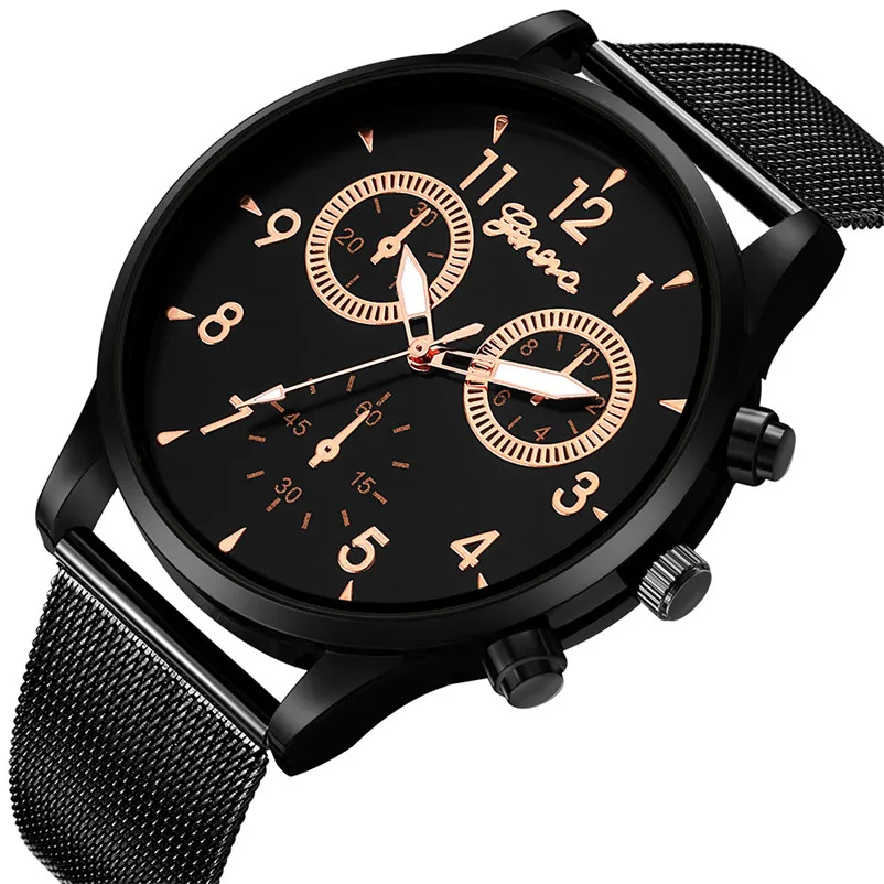 Fashion mens watches top brand luxury quartz-watch Sport Stainless Steel Band Quartz Analog Wrist Watch relogio masculino M24#N (10)