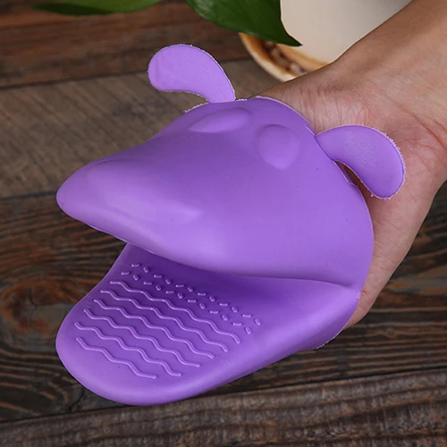 Silicone oven mitts kitchen gloves silicone oven gloves cute dog heat-resistant kitchen oven holder BBQ baking silicone mitt glove tool
