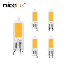 COB Чип G9 AC 110V 220V светодиодный лампочка с регулируемой яркостью 3w 5w стеклянный ламповый светильник, лампочка для замены галогенной люстры, светильник ing 300LM 500LM