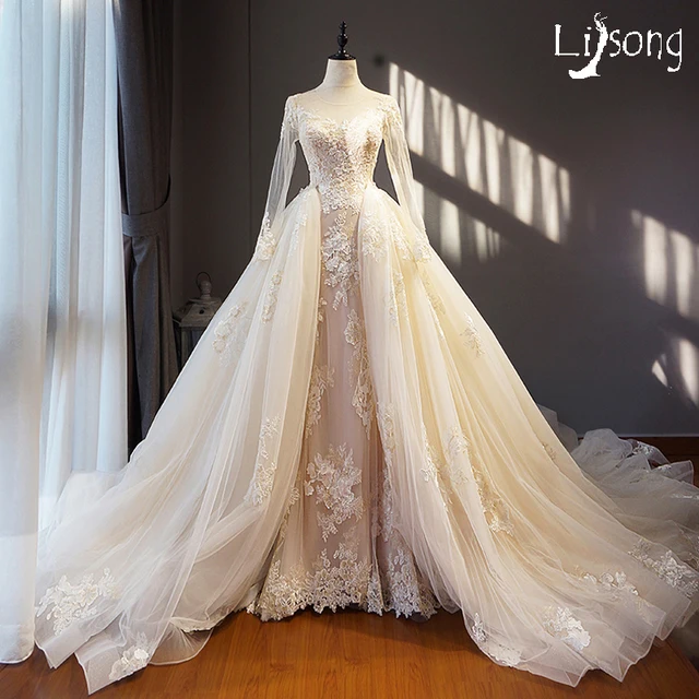 Wedding Dresses with Removable Trains