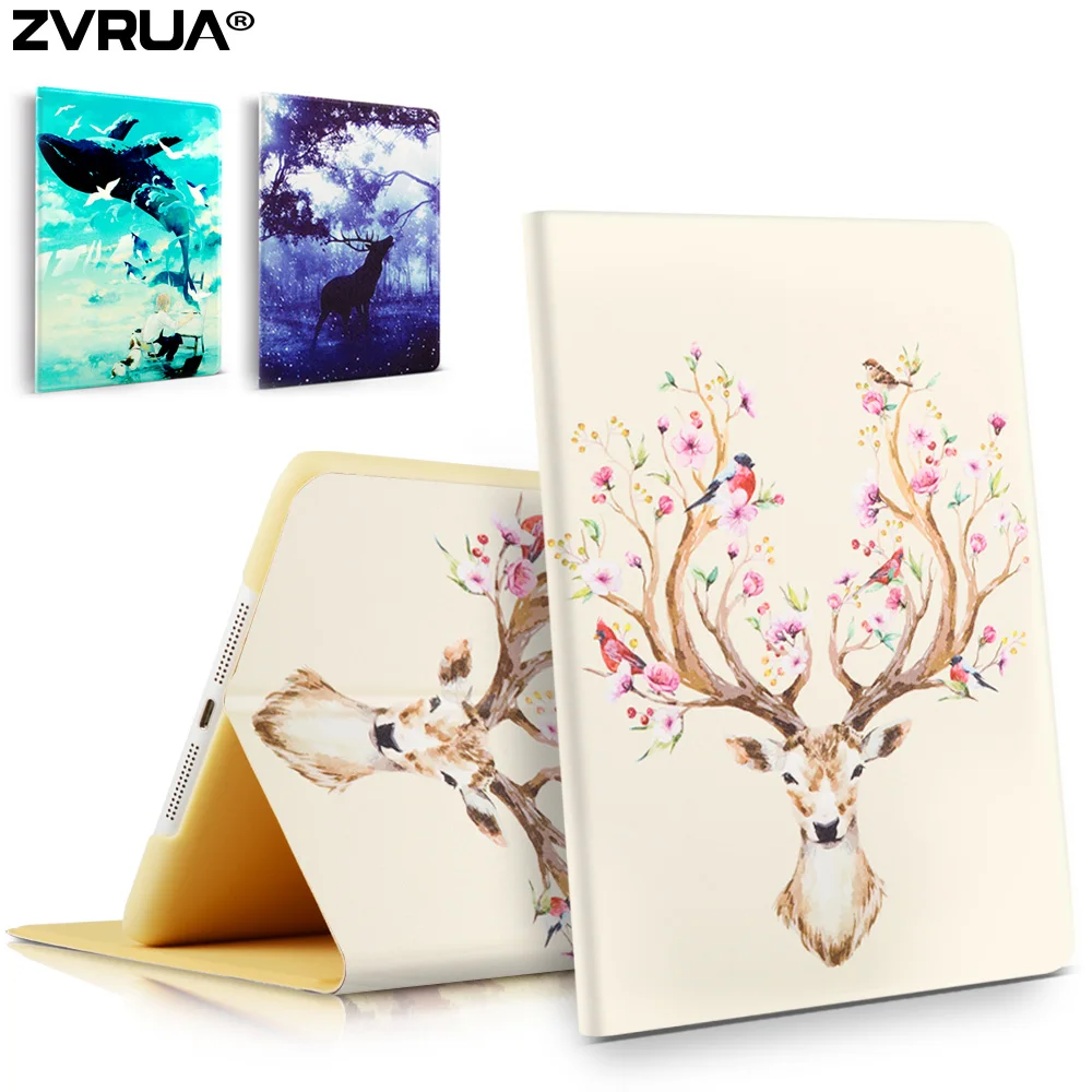 Case for iPad Pro 10.5, ZVRUA Illustrators Series with Auto Wake Up/Sleep Function Stand Smart Cover Case for iPad Pro 10.5 inch