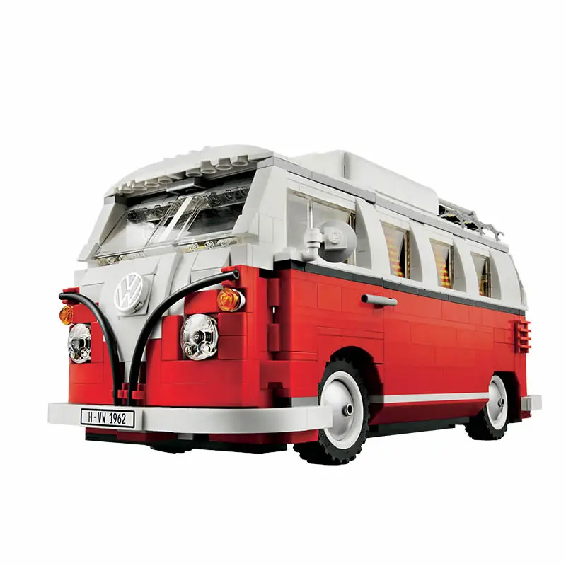 

In stock 21001 T1 Camper Van Classic Bus Model 1342pcs Creator Series Building Blocks Toys Compatible with 10220