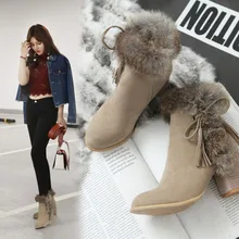 

Buty Zimowe Damskie Fashion Bottines Femme 2018 Nouveau Winter Boots Women Botas Mujer Invierno Ankle Boots For WomenDX136
