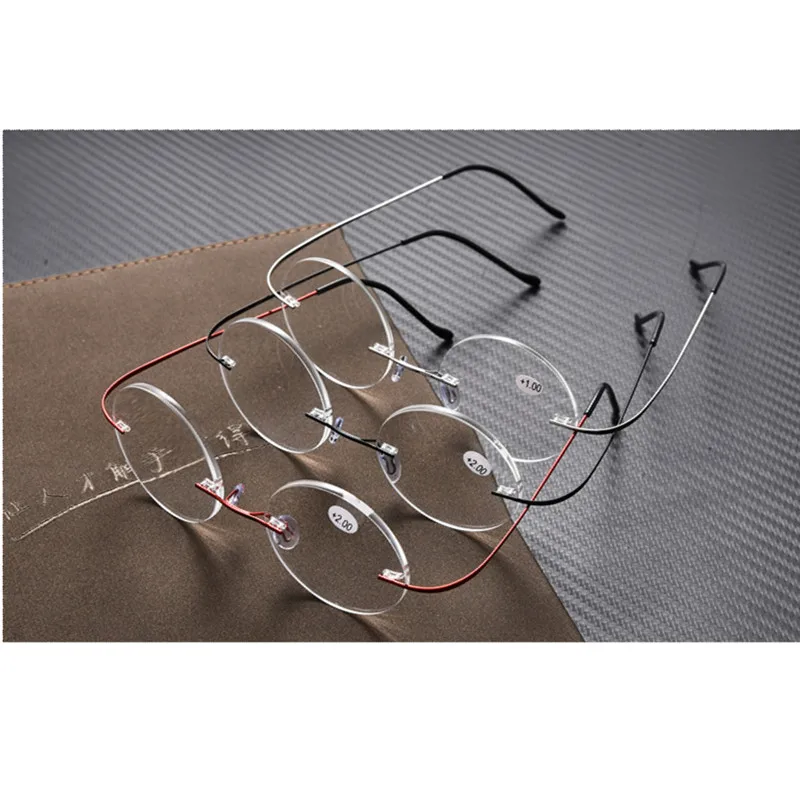 Rimless Presbyopic Reading Glasses Ultra light Flexible Women Men Frameless Diopter Reader +1.0~+4.0 | Аксессуары для одежды