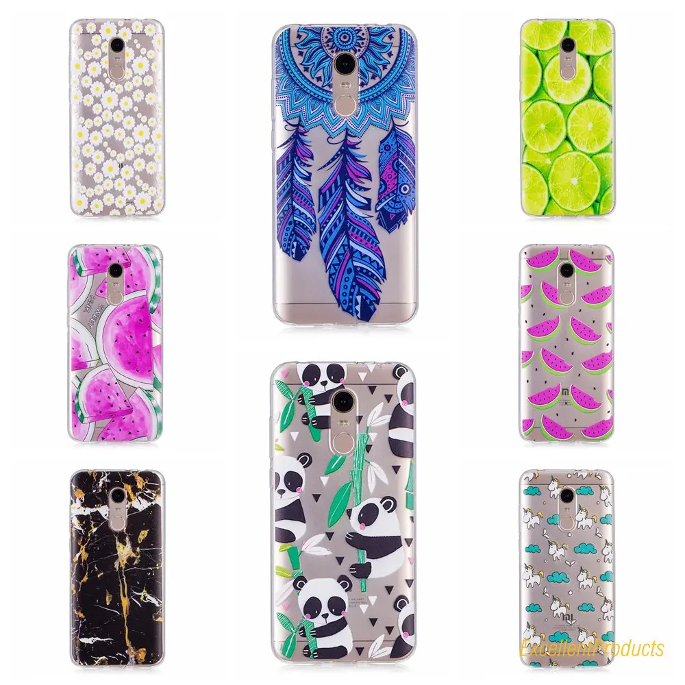 

For Xiaomi Redmi 5 phone case conque etui caso capa Lovely Stylish Printing Soft Silicone TPU cover For Xiaomi Redmi 5 cases