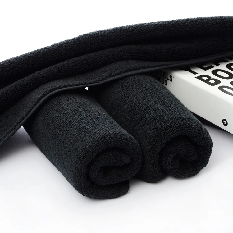 Хлопок черный банное полотенце хлопок, 34*75 см полотенце для лица, логотип вышивка доступна