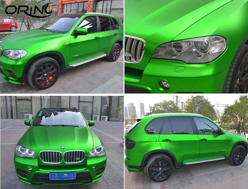 Apple Green Metallic Chrome Vinyl Film Wrap-5