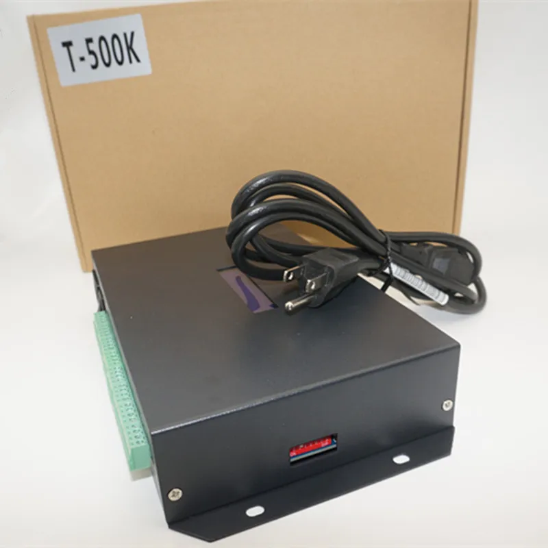 T-500K контроллер компьютерный онлайн RGB полноцветный светодиодный пиксельный модуль контроллер 8 портов Поддержка до 300000 пикселей ws2801 ws2812b