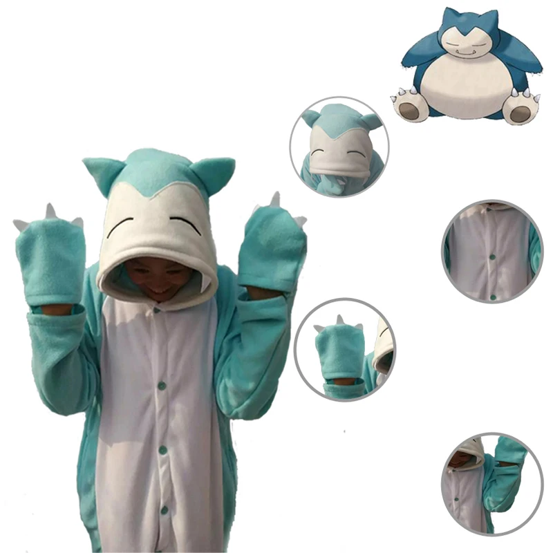 Kigurumi Pajamas Snorlax Kabigon Costume Unisex Cosplay Halloween Suit