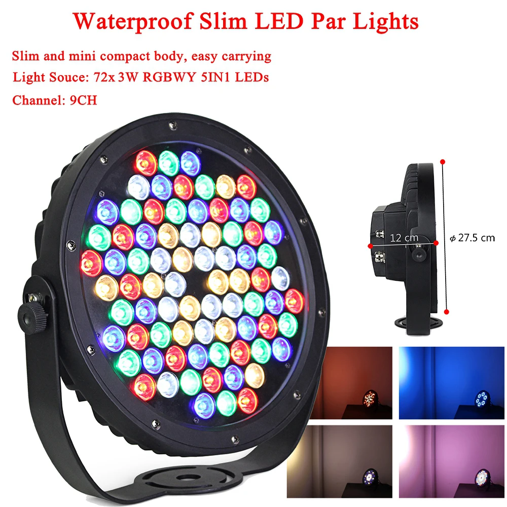 

2019 Latest New IP65 LED RGBWY 5IN1 Waterproof 78x3w Outdoor Slim Par Led Light Wash Disco DJ Lights DMX 512 Controller Effect