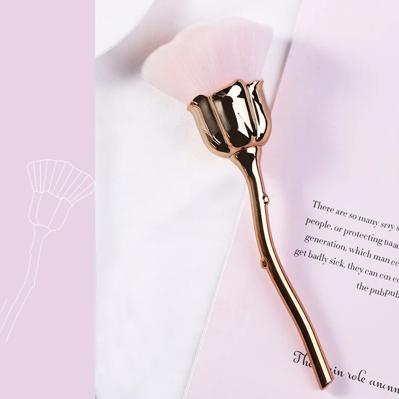 

Fashion New Nail Art Dust Brush for Manicure Pink Brush Head Fashion Nail Gel Nail Art Accessories Tools Nail Materials Brush