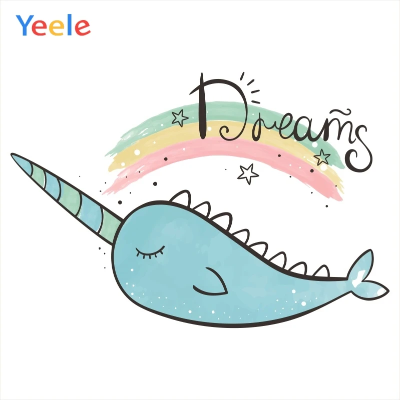 

Yeele Unicorn Birthday Photocall Dream Whale Cartoon Photography Backdrop Personalized Photographic Backgrounds For Photo Studio