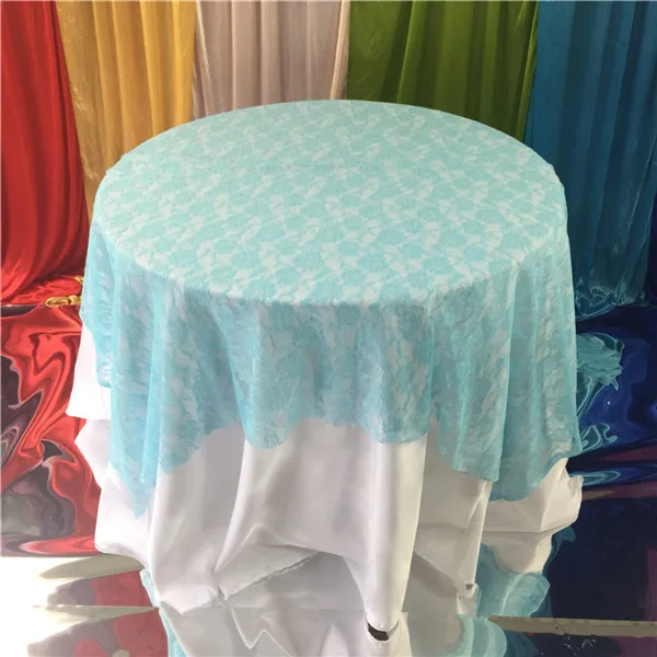 Прямая с фабрики 10 цветов скатерть для стола льняная кружевная скатерть на обеденный стол крышка для кухни дома свадебной вечеринки декор - Цвет: Tiffany Blue