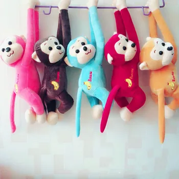 

Doub K Long Arm Monkey Stuffed Dolls Baby Plush Toys Sleeping Appease Animal kawaii Curtains Climbing Monkey free shipping new