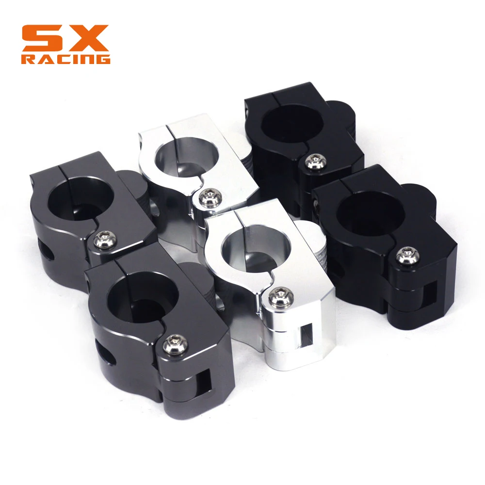 Motorcycle 22MM CNC Handlebar Handle Bar Clamps Risers Bar Mount Clamp