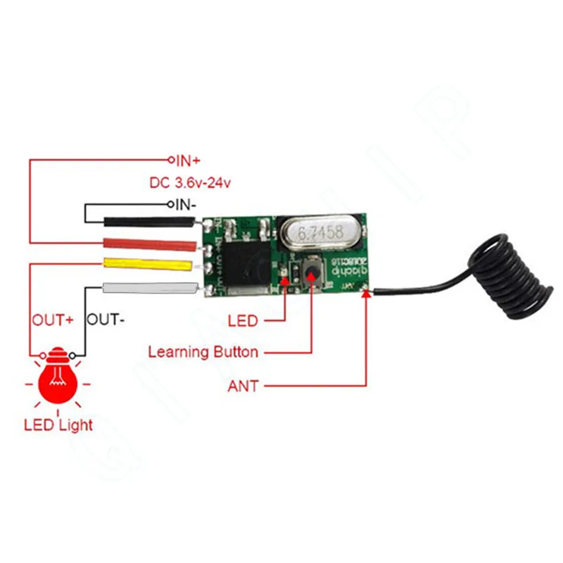 Click to Buy QIACHIP Wireless Micro Remote Control Switch Receiver DC 3.5V 3.7V 4.5V 5V 6V 7.4V 8.4V 9V 12V Receiver Transmitter 433.92MHZ Now Title On Aliexpress Cheap Remote Controls, Buy Directly from China Suppliers:Relay Remote Switch DC3.7V 4.2V 5V 6V 7.4V 8.4V 9V 12V Output 0V Dry Contact Relay Switching Value NO COM NC 315MHz 433MHz Enjoy Free Shipping Worldwide! Limited Time Sale Easy Return.